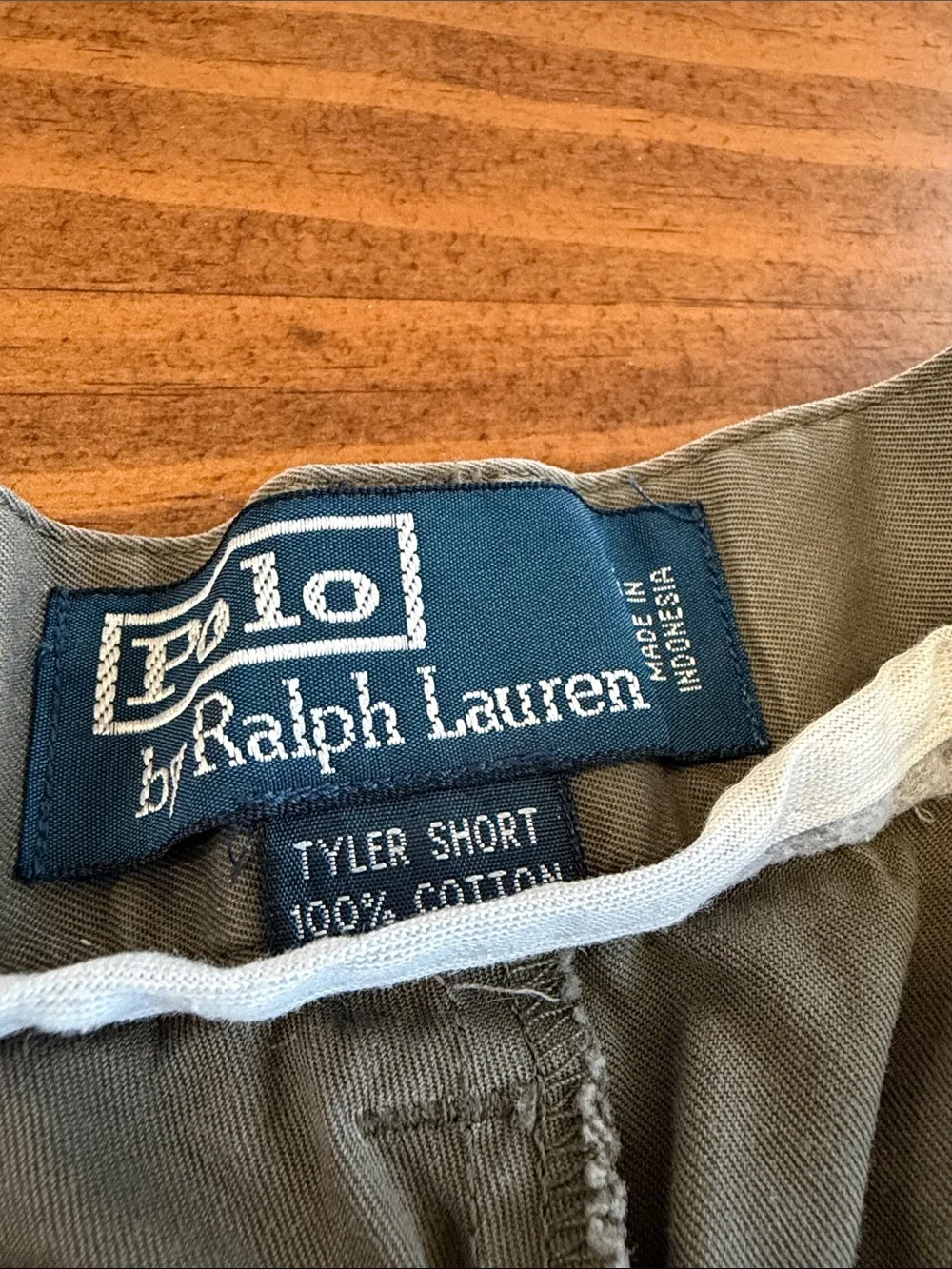 Men’s Ralph Lauren Polo Olive Pleated Front Cotton Shorts Size 38